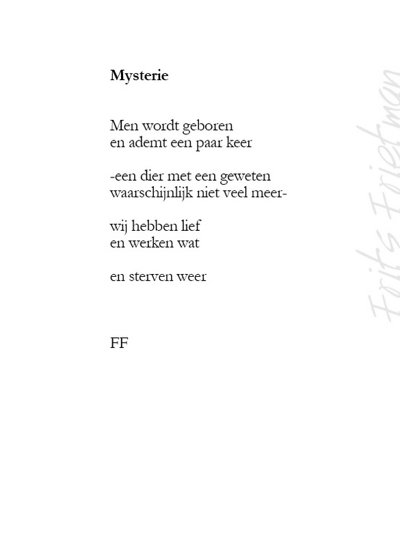 Fonkelnieuw Gedichten – Frits Frietman ZE-32