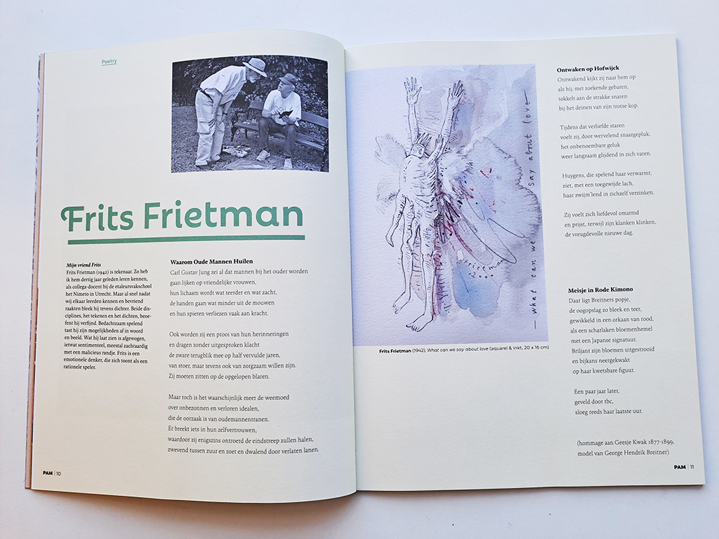 Onlangs verscheen het nieuwe kunstmagazine PAM van Pygmalion Art in Maarssen